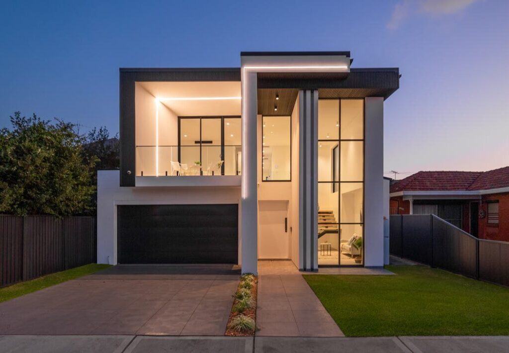 Completed contemporary double-storey home by Impac Projects